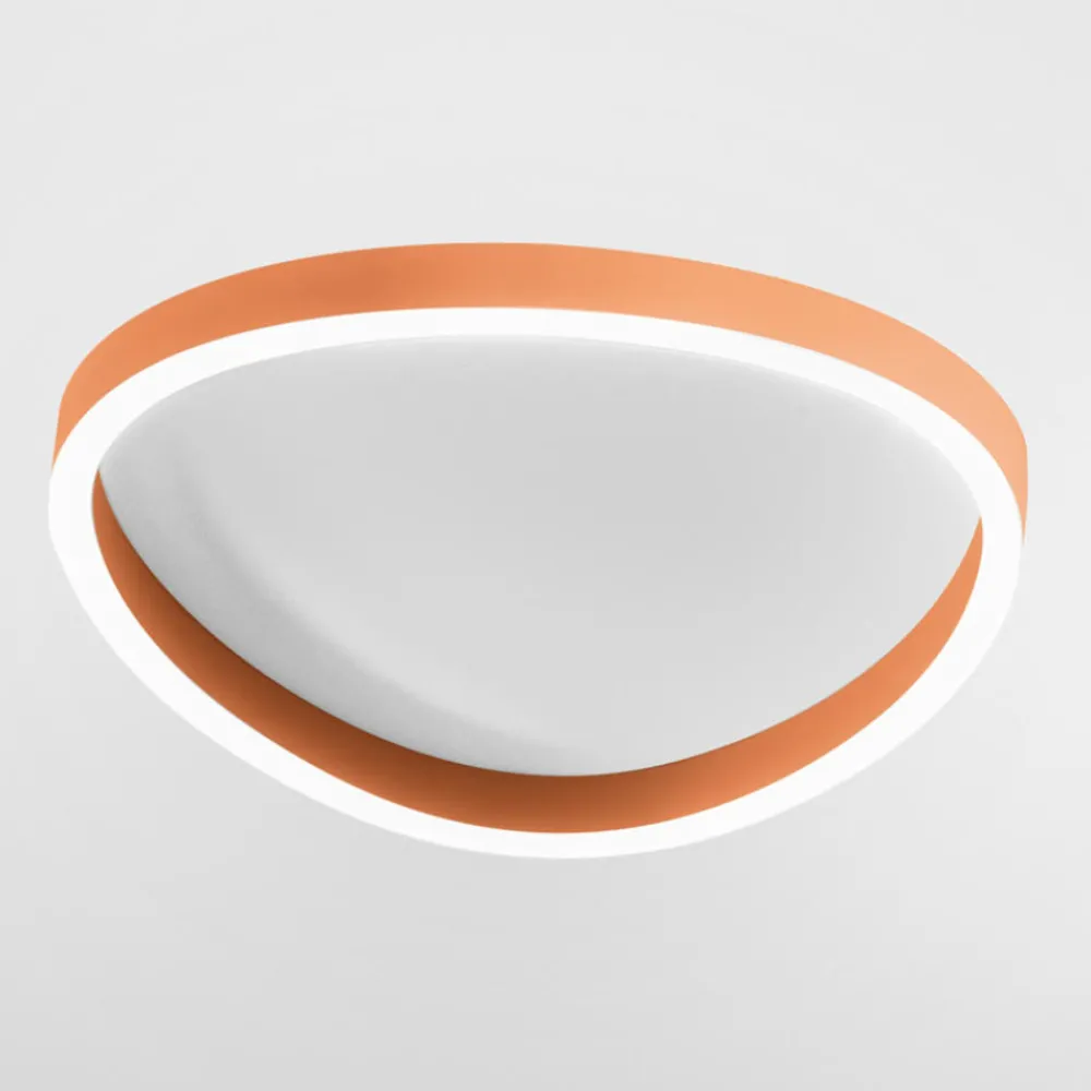 Plafoniere Moderne-Gea Luce Ecaris plafoniera da cucina moderna arancio bruciato led 46w cct