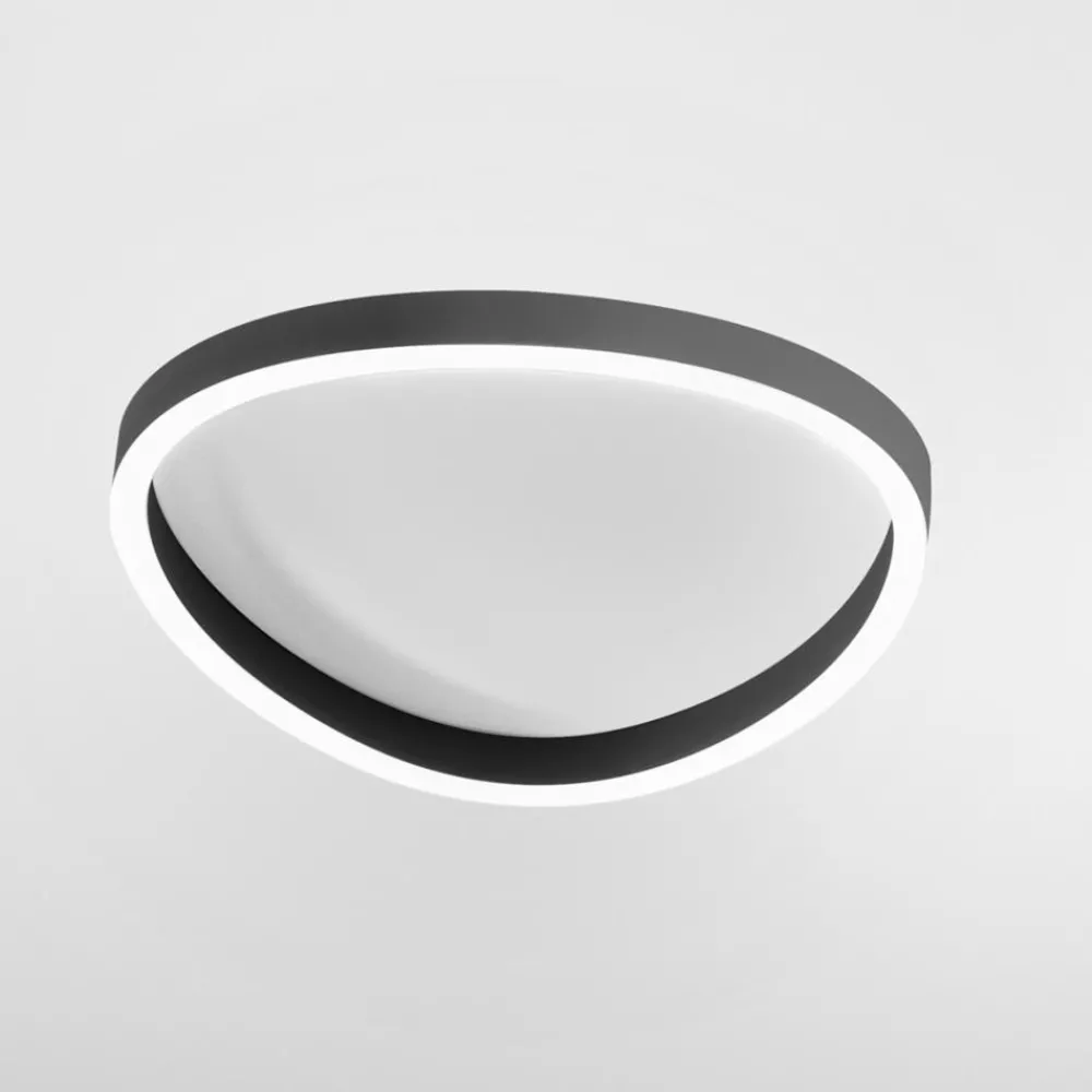 Plafoniere Moderne-Gea Luce Ecaris plafoniera nera per cucina led 46w cct