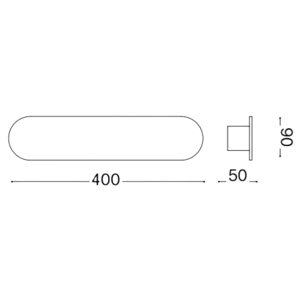 Applique Da Parete-Ideal Lux Echo ap d40 applique led 20w 3000k per interni