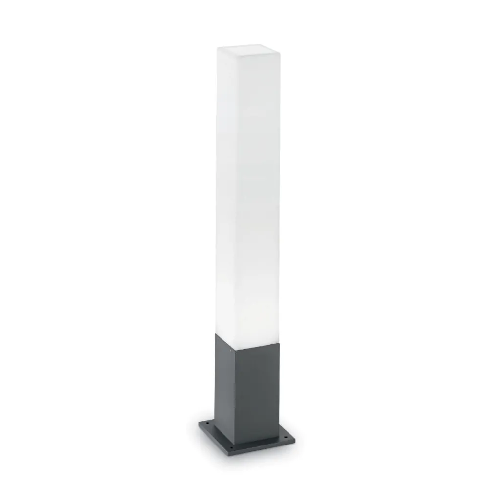 Lampioni Da Giardino-Ideal Lux Edo outdoor pt1 squarelampioncino da giardino ip44 antracite