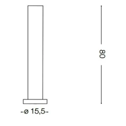 Lampioni Da Giardino-Ideal Lux Edo outdoor pt1 squarelampioncino da giardino ip44 antracite