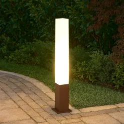 Lampioni Da Giardino-Ideal Lux Edo pt1 lampione per giardino esterno ip44 marrone
