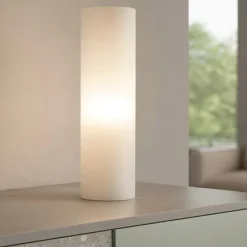 Lampade Da Tavolo-Ideal Lux Edo tl1 big lampada da tavolo cilindro vetro bianco