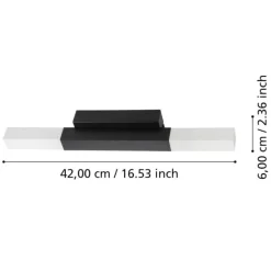 Applique Da Bagno-Eglo alcudia applique da bagno nero minimal led 3000k ip44