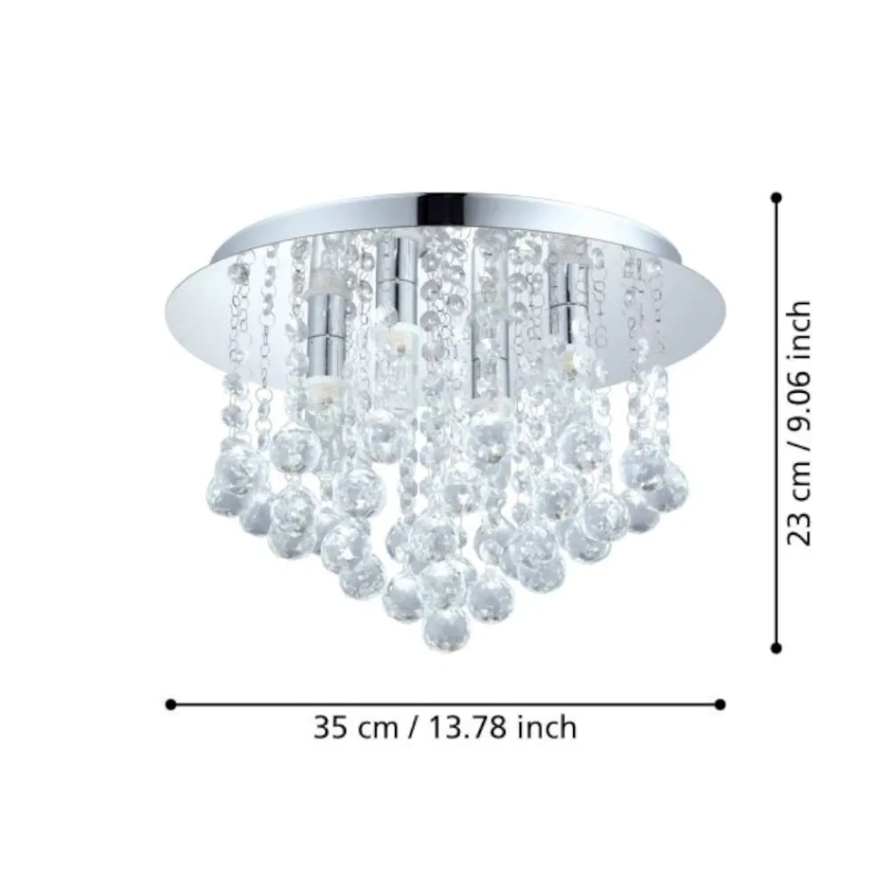 Plafoniere Bagno-Eglo almonte plafoniera da soggiorno design elegante ip44 g9 3000k