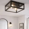 Plafoniere Bagno-Eglo amezola plafoniera da bagno quadrata moderna in vetro ip44