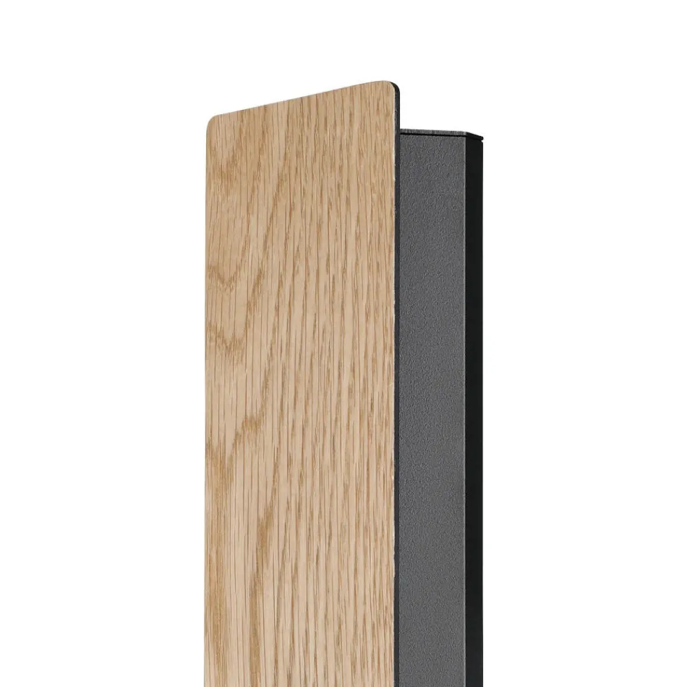 Applique Da Parete-Eglo applique moderna rettangolare in legno led 12w 3000k