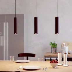 Lampadari Moderni-Eglo balamorta lampadario moferno nero cilindri led cct dimmerabile