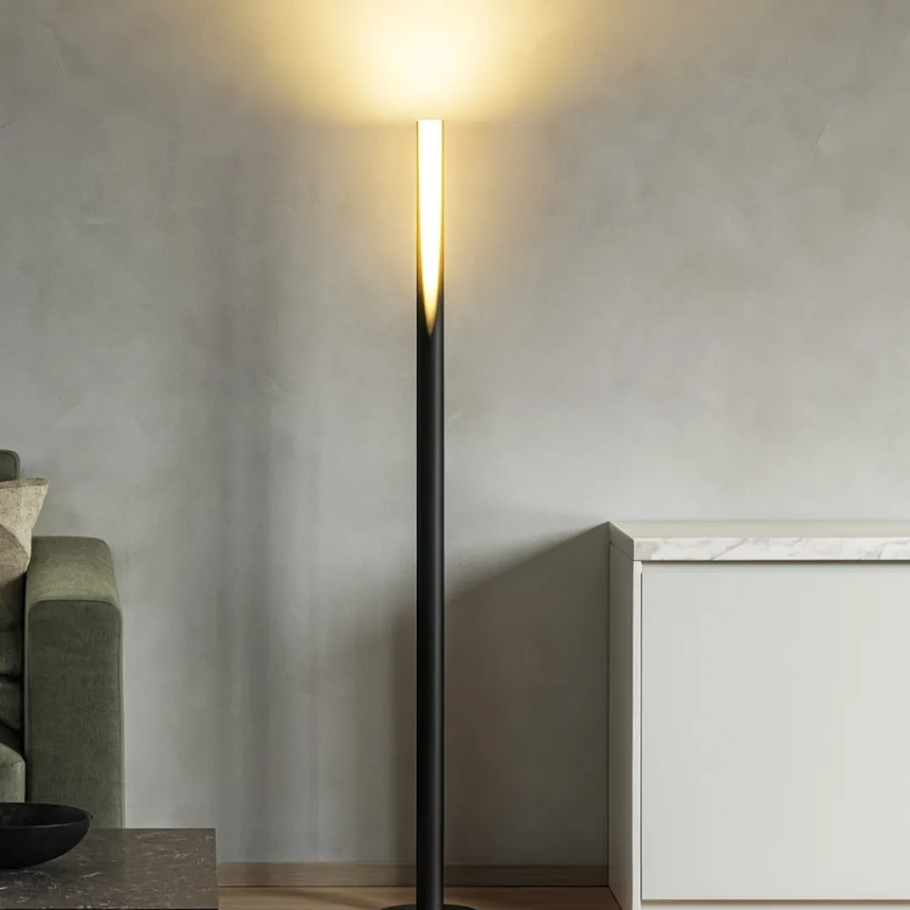 Lampade Da Terra-Eglo barbotto lampada da terra design moderna nero oro