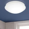 Plafoniere Bagno-Eglo bari m plafoniera da bagno tonda in vetro bianco ip44