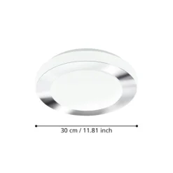 Plafoniere Bagno-Eglo capri plafoniera da bagno circolare led 3000k ip44