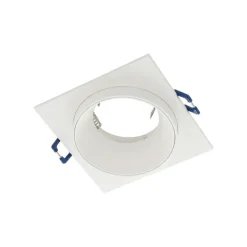 Faretti Da Incasso-Eglo carosso faretto da incasso a soffitto quadrato bianco nero