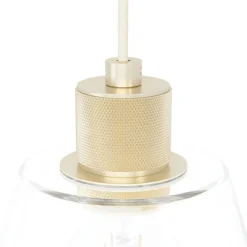 Lampadari Cucina-Eglo copley lampadario oro vetri trasparenti per cucina