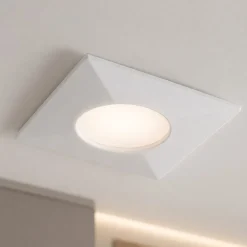 Faretti Da Incasso-Eglo faretto da incasso a soffitto led 6w 3000k quadrato bianco fp