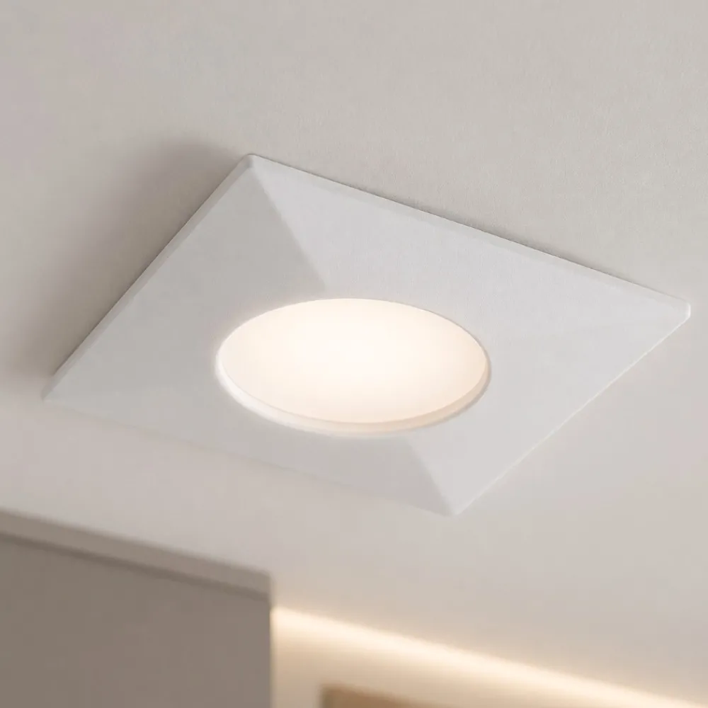 Faretti Da Incasso-Eglo faretto da incasso a soffitto led 6w 3000k quadrato bianco fp