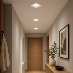 Faretti Da Incasso-Eglo faretto da incasso a soffitto led 6w 3000k quadrato bianco fp
