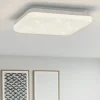 Plafoniere Moderne-Eglo frania plafoniera bianca led 17w 3000k effetto cristalli