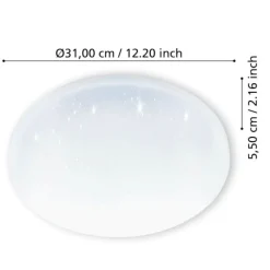 Plafoniere Bagno-Eglo frania s plafoniera da bagno effetto cristalli led 4000k ip44