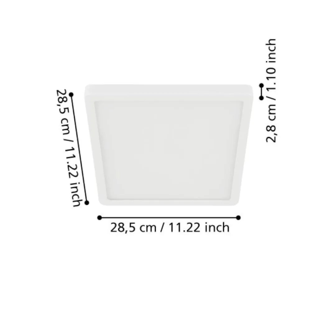 Plafoniere Bagno-Eglo fueva 5 plafoniera quadrata da bagno bianca led 3000k ip44