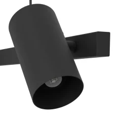 Lampadari Cucina-Eglo gatuela lampadario per cucina con faretti orientabili nero