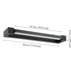 Applique Da Bagno-Eglo gemiliana applique da bagno ip44 orientabile per specchio moderno led 4000k