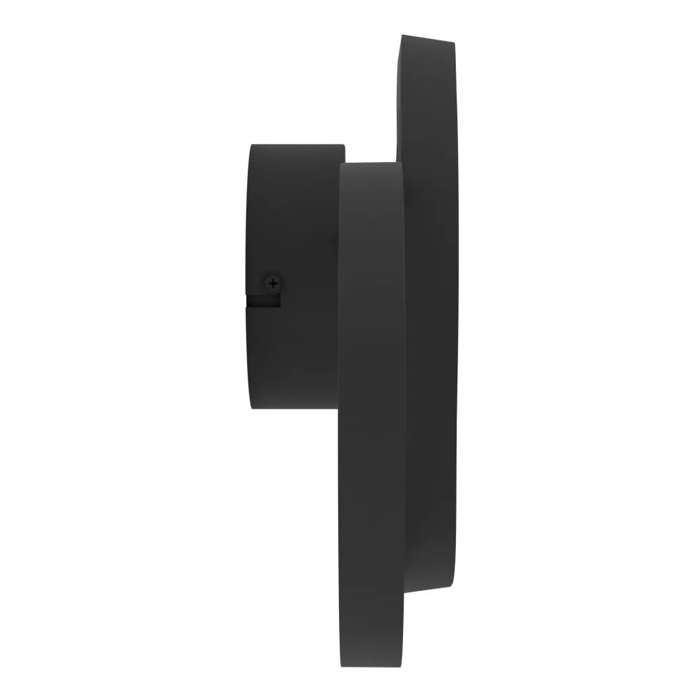 Applique Da Parete-Eglo giannella applique da parete nera led 12w 3000k design moderna