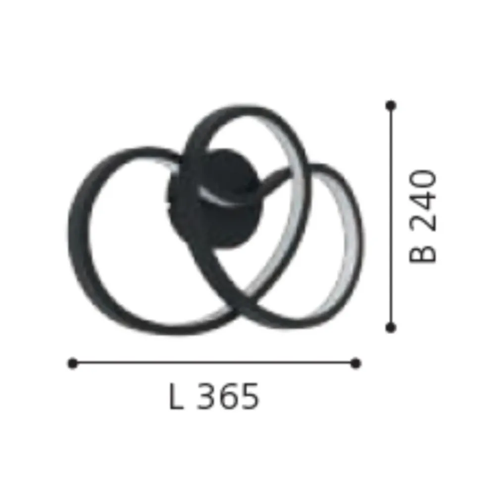 Applique Da Parete-Eglo giannella applique da parete nera led 12w 3000k design moderna