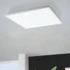Plafoniere Moderne-Eglo herrora plafoniera bianca led 22w quadrata dimmerabile controllo remoto app