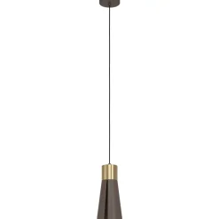 Lampade A Sospensione-Eglo lampada a sospensione per isola marrone oro fp