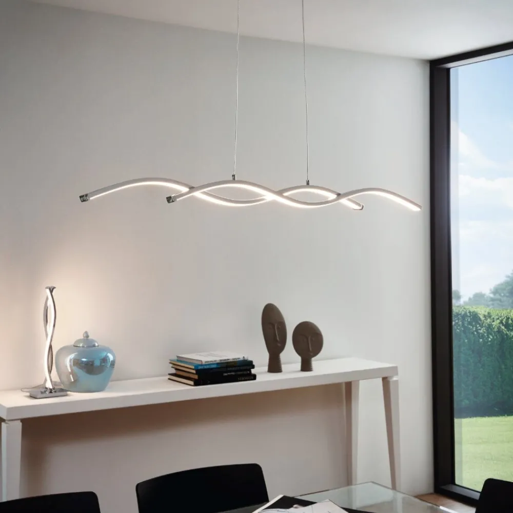 Lampadari Moderni-Eglo lampadario moderno per soggiorno led 28w 3000k lasana