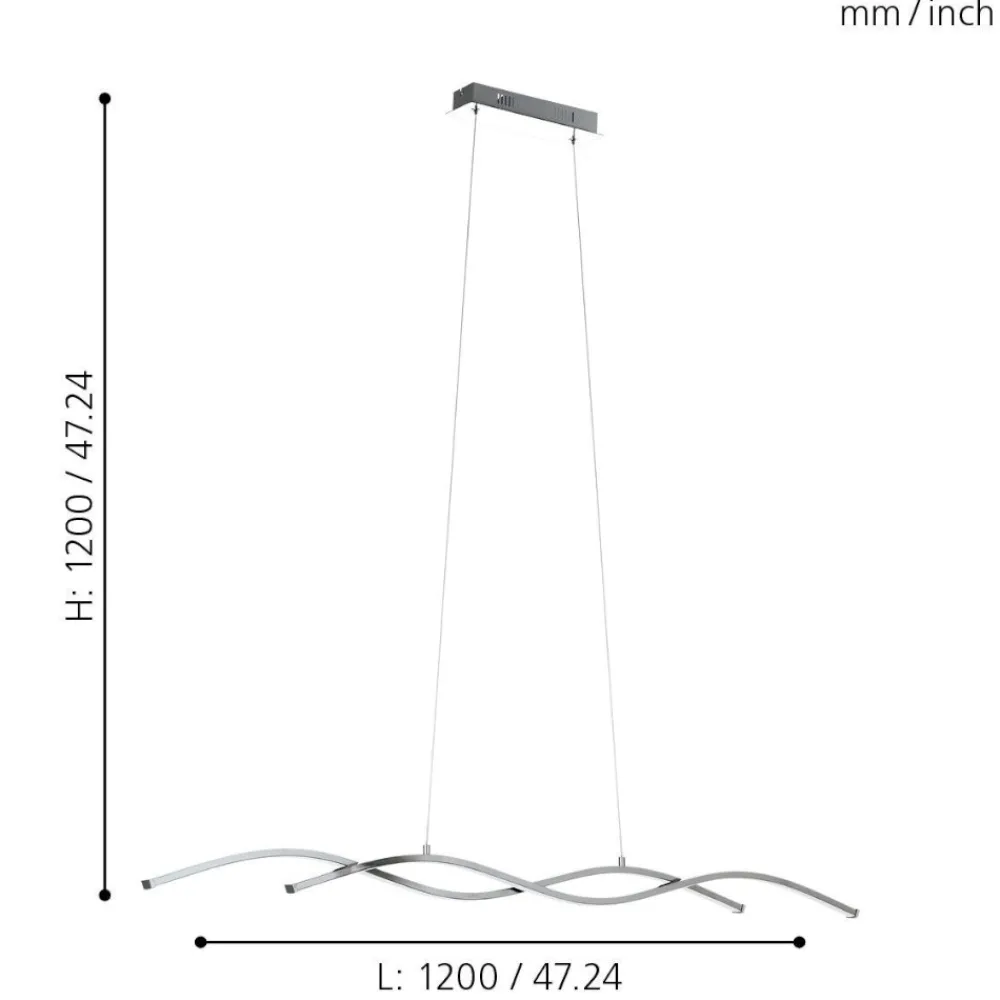 Lampadari Moderni-Eglo lampadario moderno per soggiorno led 28w 3000k lasana