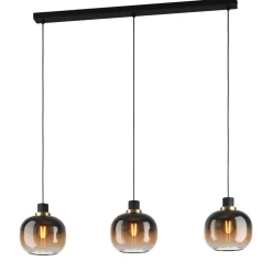 Lampadari Moderni-Eglo lampadario moderno vetri marrone per soggiorno oilella