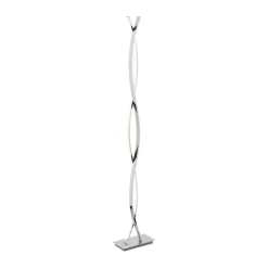 Lampade Da Terra-Eglo lasana lampada da terra intrecciata led 36w 3000k design moderna cromo