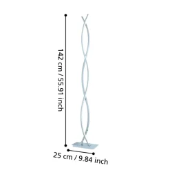 Lampade Da Terra-Eglo lasana lampada da terra intrecciata led 36w 3000k design moderna cromo