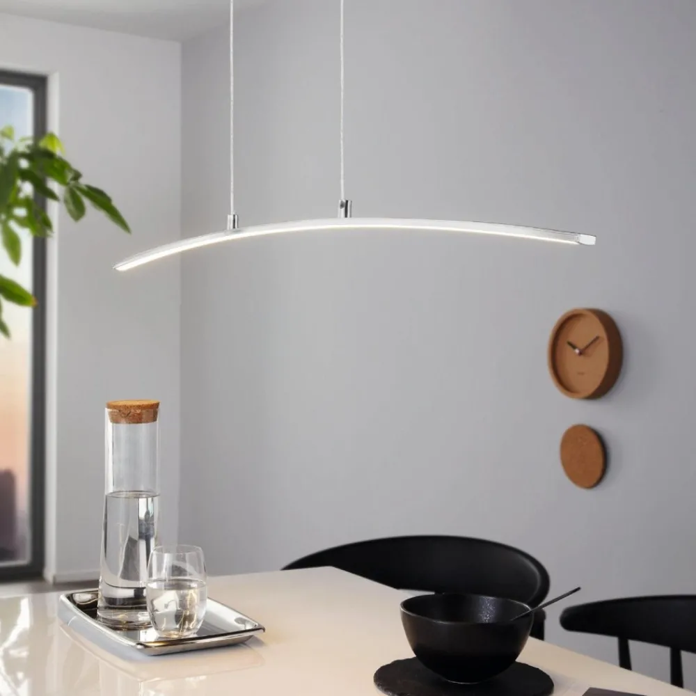 Lampadari Cucina-Eglo lasana lampadario led 30w 3000k cromato 30w per cucina