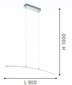 Lampadari Cucina-Eglo lasana lampadario led 30w 3000k cromato 30w per cucina