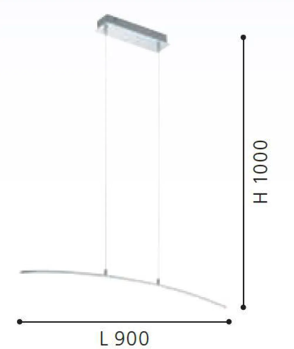 Lampadari Cucina-Eglo lasana lampadario led 30w 3000k cromato 30w per cucina