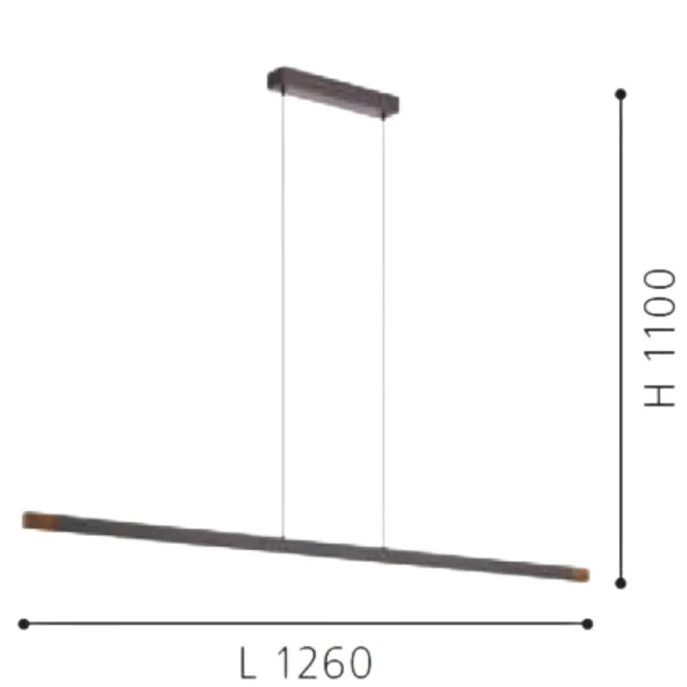 Lampadari Moderni-Eglo lisciana lampadario effetto legno led 22w 3000k per tavolo sala da pranzo
