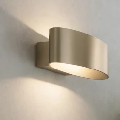 Applique Da Parete-Eglo maccacari applique led 10w 3000k ovale design moderna nickel