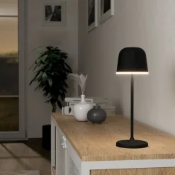 Lampade Da Tavolino Esterno-Eglo mannera lampada da tavolo per esterno portatile nera