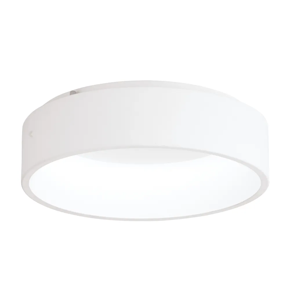 Plafoniere Moderne-Eglo marghera plafoniera cucina 45cm 25w 3000k dimmerabile bianco moderna rotonda