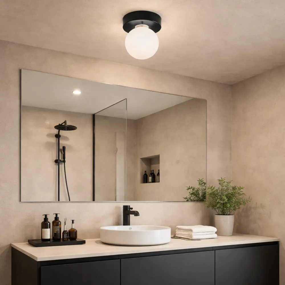 Plafoniere Bagno-Eglo mosiano plafoniera da bagno minimal con sfera led 3000k ip44