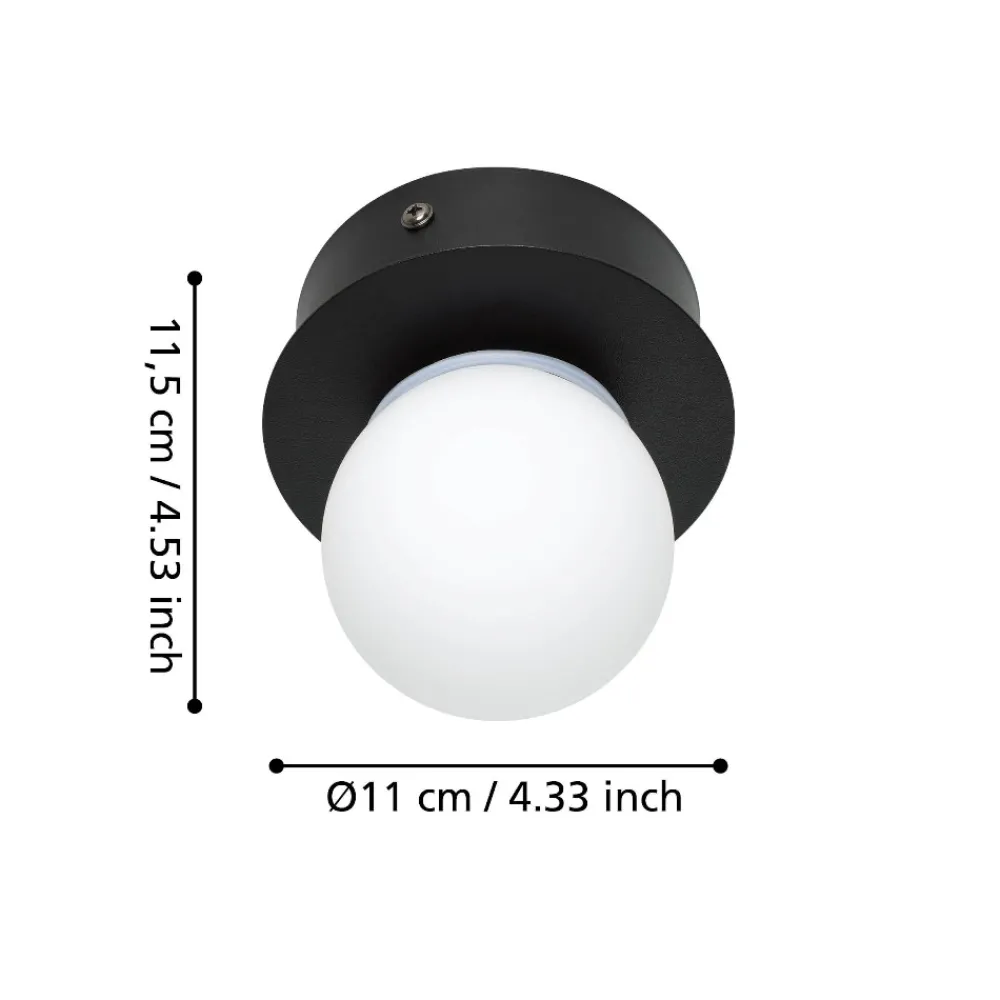 Plafoniere Bagno-Eglo mosiano plafoniera da bagno minimal con sfera led 3000k ip44