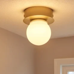 Plafoniere Bagno-Eglo mosiano plafoniera da bagno con sfera in vetro led 3000k ip44