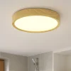 Plafoniere Bagno-Eglo musurita plafoniera da bagno rotonda effetto legno led 3000k ip44