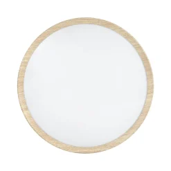 Plafoniere Bagno-Eglo musurita plafoniera da bagno rotonda effetto legno led 3000k ip44