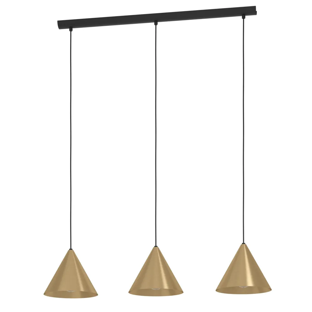 Lampadari Cucina-Eglo narices lampadario dorato per cucina
