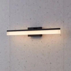 Applique Da Bagno-Eglo palmital applique da bagno nero per specchio led 3000k ip44