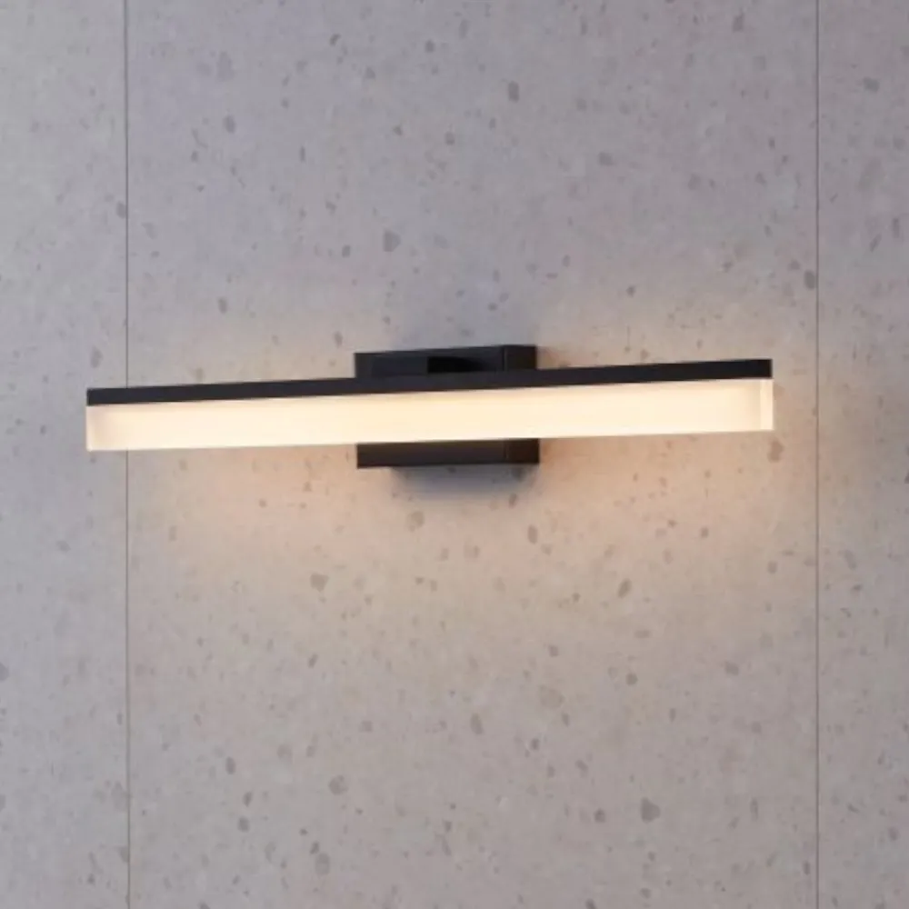 Applique Da Bagno-Eglo palmital applique da bagno nero per specchio led 3000k ip44