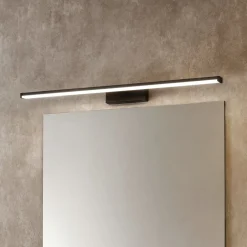 Applique Da Bagno-Eglo pandella applique nero per specchio da bagno led 11w 4000k